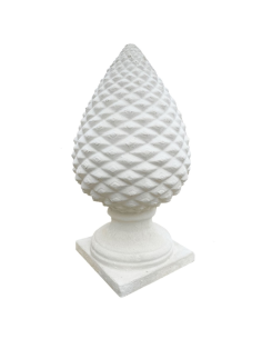 Pigna Salentina Cemento Bianco 19 x 19 x H.46 cm Arredo Giardino Esterni