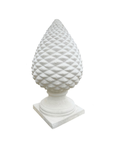 Pigna Salentina Cemento Bianco 19 x 19 x H.46 cm Arredo Giardino Esterni