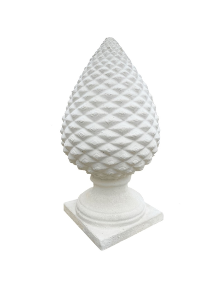 Pigna Salentina Cemento Bianco 19 x 19 x H.46 cm Arredo Giardino Esterni