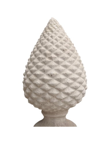 Pigna Salentina Cemento Bianco 19 x 19 x H.46 cm Arredo Giardino Esterni