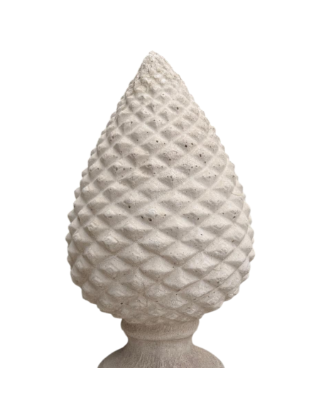 Pigna Salentina Cemento Bianco 19 x 19 x H.46 cm Arredo Giardino Esterni
