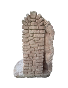 Fontana Giardino Calcestruzzo Cemento Senza Rubinetto 75x35xH.91cm Modello Bimbo 2