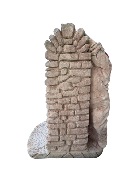 Fontana Giardino Calcestruzzo Cemento Senza Rubinetto 75x35xH.91cm Modello Bimbo