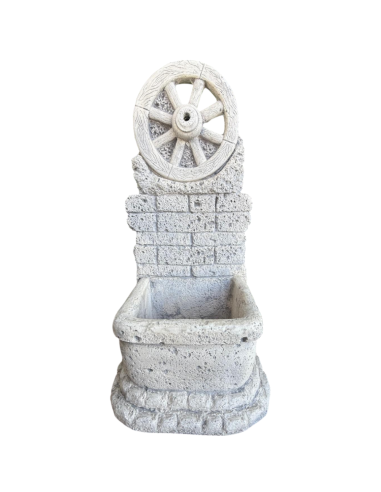 Fontana Giardino Calcestruzzo Cemento Senza Rubinetto 44x37xH.94cm Mod. Ruota