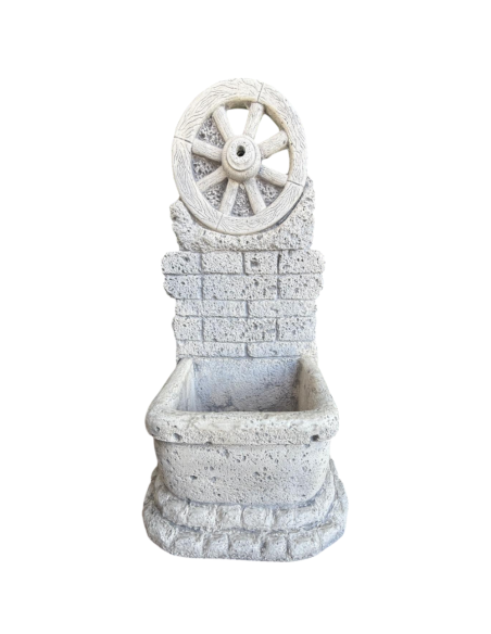 Fontana Giardino Calcestruzzo Cemento Senza Rubinetto 44x37xH.94cm Mod. Ruota