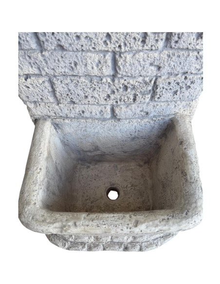 Fontana Giardino Calcestruzzo Cemento Senza Rubinetto 44x37xH.94cm Mod. Ruota