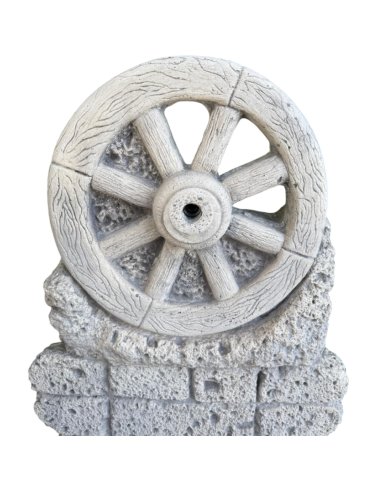 Fontana Giardino Calcestruzzo Cemento Senza Rubinetto 44x37xH.94cm Mod. Ruota