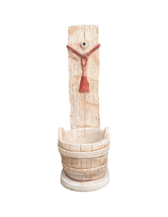 Fontana Giardino Calcestruzzo Cemento Senza Rubinetto 29x36xH.89cm Modello Corda 2
