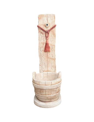 Fontana Giardino Calcestruzzo Cemento Senza Rubinetto 29x36xH.89cm Modello Corda