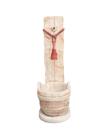 Fontana Giardino Calcestruzzo Cemento Senza Rubinetto 29x36xH.89cm Modello Corda