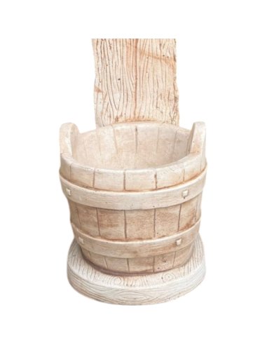 Fontana Giardino Calcestruzzo Cemento Senza Rubinetto 29x36xH.89cm Modello Corda