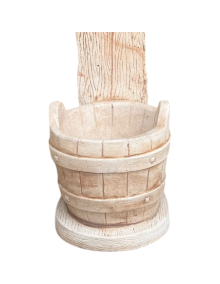 Fontana Giardino Calcestruzzo Cemento Senza Rubinetto 29x36xH.89cm Modello Corda