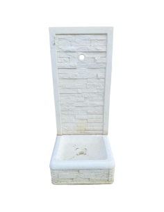 Fontana Giardino Calcestruzzo Senza Rubinetto 40x40xH90Cm Serie Muraglietto 2