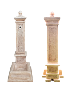Fontana Calcestruzzo Cemento Senza Rubinetto 28x36xH.80cm Modello Emone Esterno 2