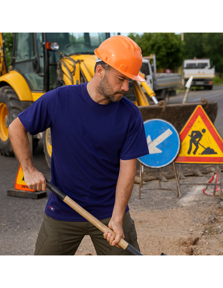 T-shirt Zanzibar Manica Corta Colore Blu Navy 100% Cotone Traspirante Leggera