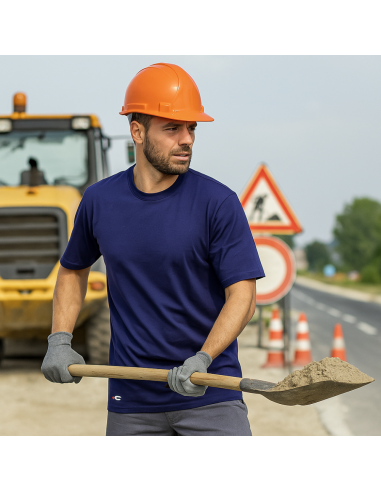 T-shirt Zanzibar Manica Corta Colore Blu Navy 100% Cotone Traspirante Leggera