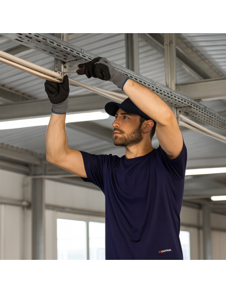 T-shirt Zanzibar Manica Corta Colore Blu Navy 100% Cotone Traspirante Leggera