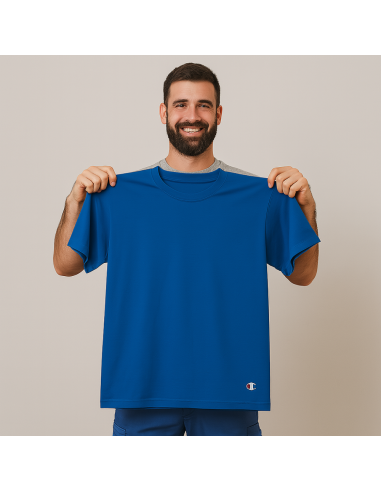 T-shirt Zanzibar Manica Corta Colore Blu Royal 100% Cotone Traspirante Leggera