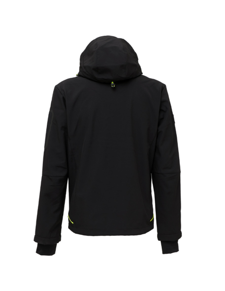 Giacca Lavoro Uomo Softshell Chiusura Zip Cappuccio Black Carbon Space 