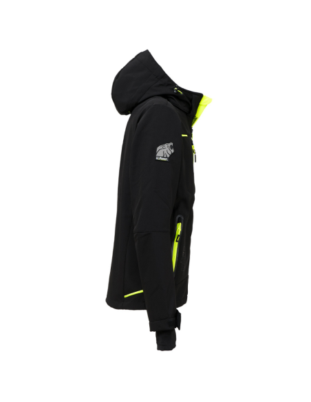 Giacca Lavoro Uomo Softshell Chiusura Zip Cappuccio Black Carbon Space 
