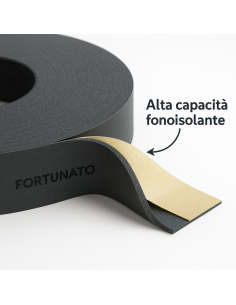 Nastro Monoadesivo Guarnizione Acustica Cartongesso 70 mm x 30 m Spessore 4 mm 2