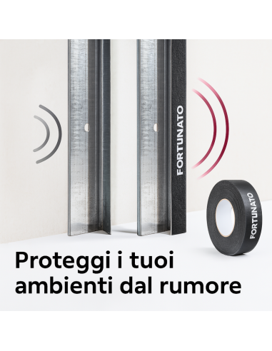 Nastro Monoadesivo Guarnizione Acustica Cartongesso 70 mm x 30 m Spessore 4 mm