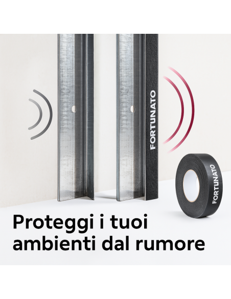 Nastro Monoadesivo Guarnizione Acustica Cartongesso 70 mm x 30 m Spessore 4 mm