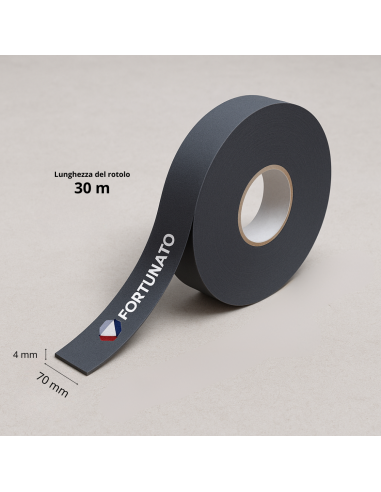 Nastro Monoadesivo Guarnizione Acustica Cartongesso 70 mm x 30 m Spessore 4 mm