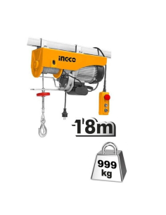 Paranco a catena elettrico con gancio di sospensione e telecomando da 900 W 2