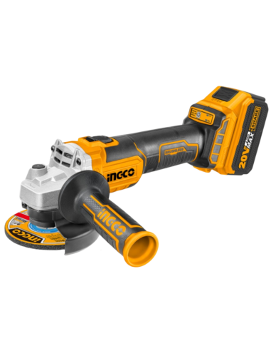 Smerigliatrice Angolare 115 mm 2 Batterie Al Litio 20V 10 Dischi Universali  