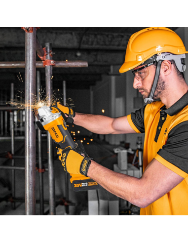 Smerigliatrice Angolare 115 mm 2 Batterie Al Litio 20V 10 Dischi Universali  