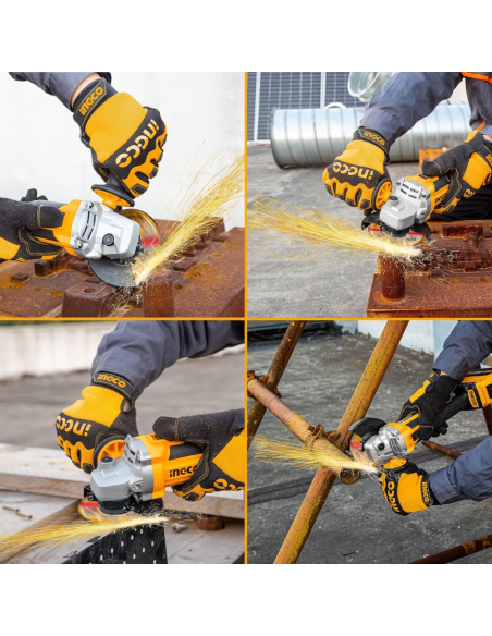 Smerigliatrice Angolare 115 mm 2 Batterie Al Litio 20V 10 Dischi Universali  