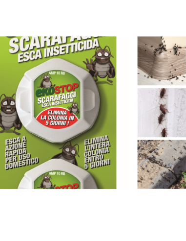 Trappola Scarafaggi Blister Blatte Esca Insetticida Casa Fessure Nido Ekostop