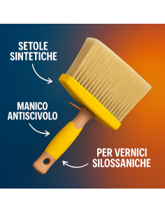 Plafone Manico Gomma Quarzi Vernici Silossaniche Setole In Poliestere 50x150 mm  2