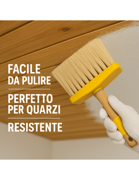 Plafone Manico Gomma Quarzi Vernici Silossaniche Setole In Poliestere 50x150 mm 