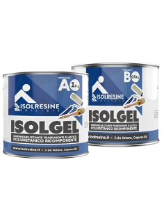 Impermeabilizzante Trasparente Bicomponente Isolgel A 1 kg Isolgel B 0,5 kg  