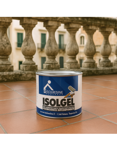 Impermeabilizzante Trasparente Bicomponente Isolgel A 1 kg Isolgel B 0,5 kg  