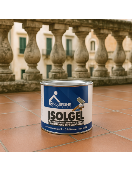 Impermeabilizzante Trasparente Bicomponente Isolgel A 1 kg Isolgel B 0,5 kg  