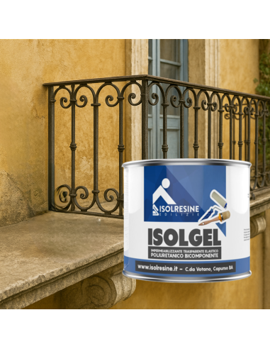 Impermeabilizzante Trasparente Bicomponente Isolgel A 1 kg Isolgel B 0,5 kg  