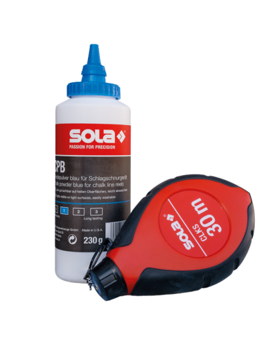 Set Marcatura Tracciatore CLKS Filo 30 Metri Gesso Blu Preciso Veloce Resistente