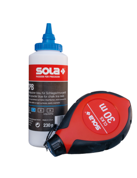 Set Marcatura Tracciatore CLKS Filo 30 Metri Gesso Blu Preciso Veloce Resistente