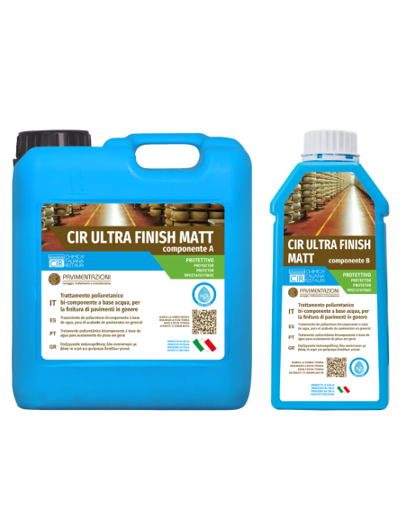 Finitura Bicomponente Effetto Satinato Pavimenti Ultra Finish Matt da litri 4,15 + 0,85 