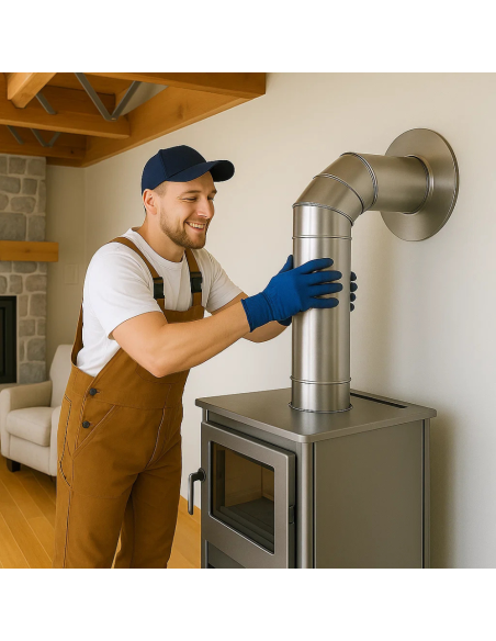 Tubo Acciaio Inox Spessore 0,5 mm Canna Fumaria Evacuazione Fumo Calore