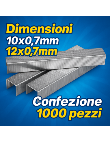 Punti Metallici Fissaggi Precisi Materiali Confezione 1000 Pezzi  
