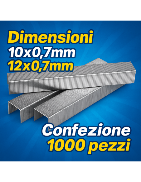 Punti Metallici Fissaggi Precisi Materiali Confezione 1000 Pezzi  