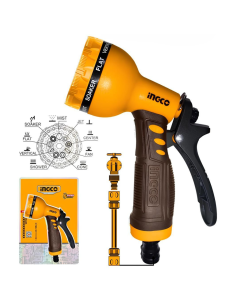 Pistola Irrigazione Giardino 9 Getti Pratica Robusta Adattatore 3/4  2