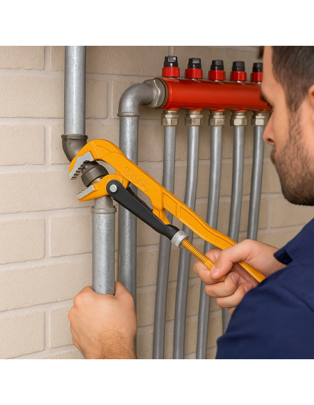 Chiave Giratubi 45° Diametro 67 mm Modello Svedese Professionale  