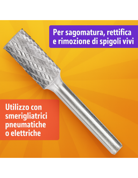 Fresa Rotativa Cilindrica Carburo Tungsteno Sagomatura  