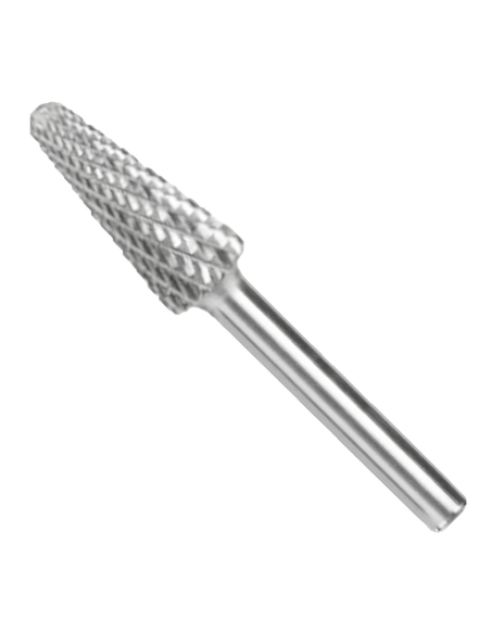 Fresa Conica Carburo Tungsteno Testa Raggiata Fori Smussature  
