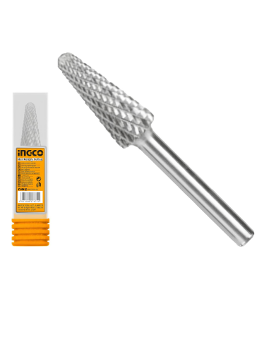 Fresa Conica Carburo Tungsteno Testa Raggiata Fori Smussature  